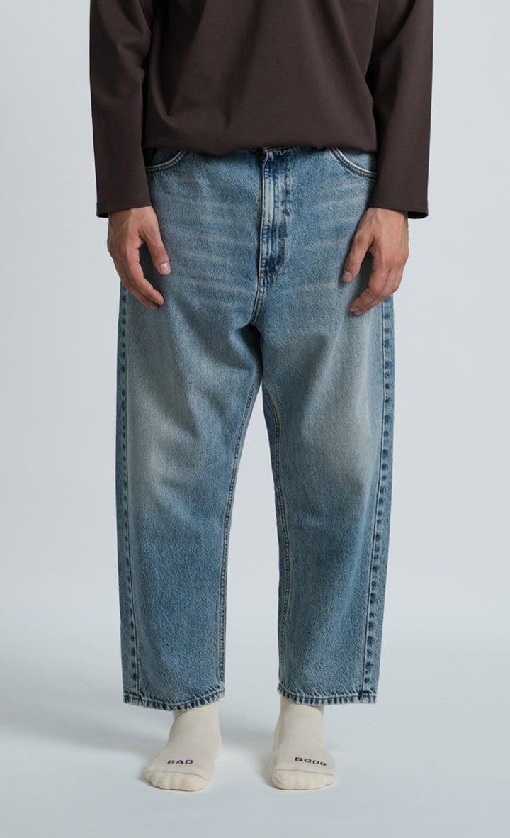 Wooden Jeans Japan Square Pocket Marble Ice Blu - foto 6