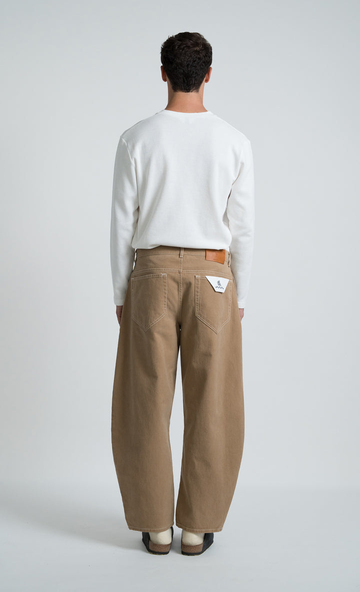 Wooden Pantalone Balloon Cammello Beige - foto 5
